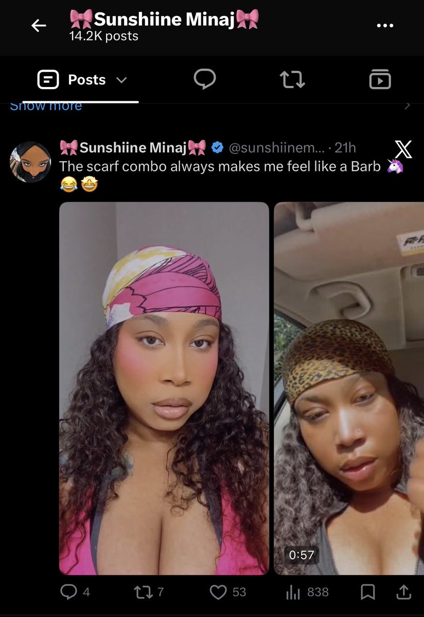 Barbs_Bro's tweet photo. that AI works wonders. we all know @sunshiineminaj looks more like a NC bottom-feeding catfish!

the pic on the right is right after she huffed a bunch of prosthetic glue! https://t.co/Q1wQsQoMCO