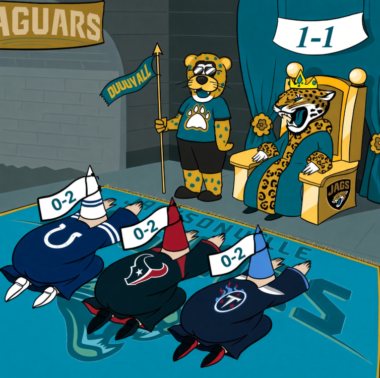 NashJagsNats22's tweet photo. Still on the AFC South throne https://t.co/cMrqnjGQIW