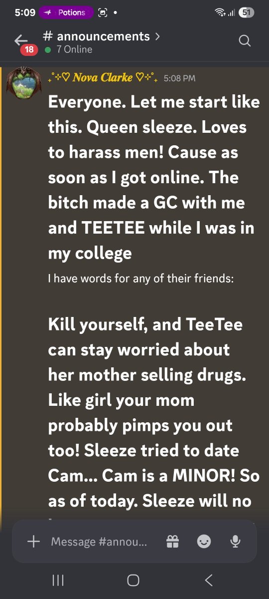 NovaNETS_'s tweet photo. Nova Networks Would Like to shine light on the findings made. "Queen Sleeze." Who is friends with @ducknwreck is a Pedophile... she tried dating a MINOR... with proof https://t.co/T4VoqCVX0S