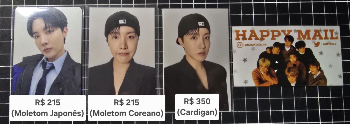bffnkj's tweet photo. VENDA VENDO SEOKJIN JIN NAMJOON RM JUNGKOOK J-HOPE HOSEOK BTS

💸 Valor + frete a calcular;
📌  Preferência por pagamento imediato, mas posso reservar :)
💳 Pagamento por Pix ou Mercado Pago (contém acréscimo)

💌 Info https://t.co/qRk3MmtM0K
💬 +200 feedbacks no IG namkookjin https://t.co/TkrYw7bVqE
