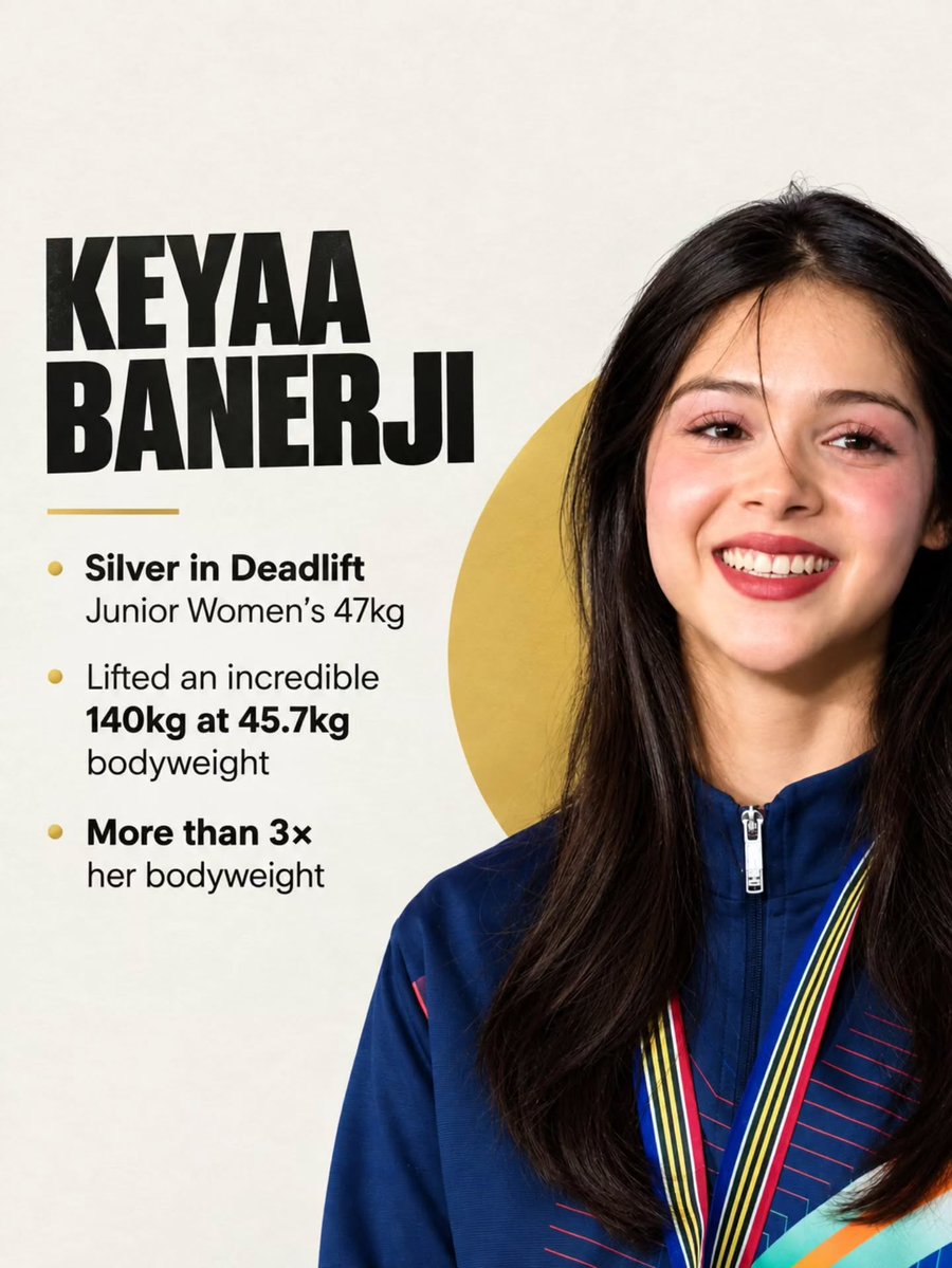 TodMccormiegk's tweet photo. Two Indian athletes. Two medals. One uncomfortable question: why doesn’t every achievement receive equal attention? Madhura Kar of Jalpaiguri, West Bengal, won gold at the IPF World Powerlifting Championship. Keyaa Kunal Banerji won silver at the https://t.co/xTBZNiNvwZ