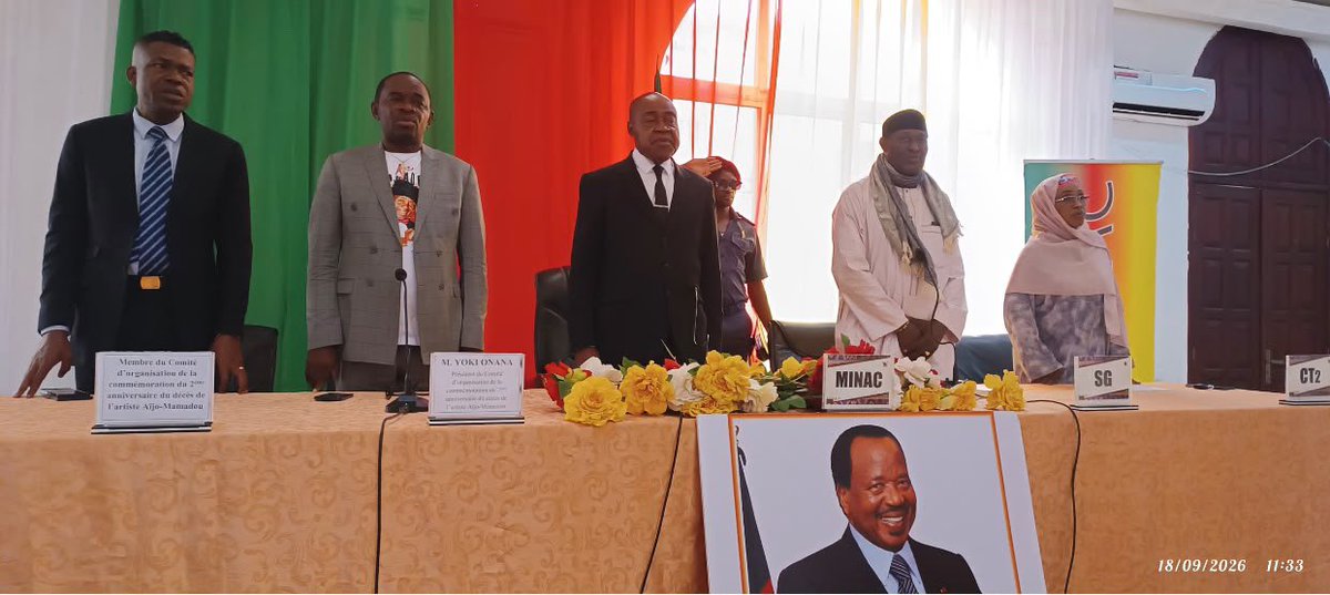MINAC237's tweet photo. M. Yoki ONANA : Maire de Yaoundé 6 était l’hôte du @MINAC237 vendredi, à travers une audience tenue dans la salle de convivialités du Musée National. L'objet, la commémoration du 2ème anniversaire du décès de l’Artiste musicien Aïjo Mamadou
@joDionNgute 
@OfficielSonacam https://t.co/Rusydcxweb