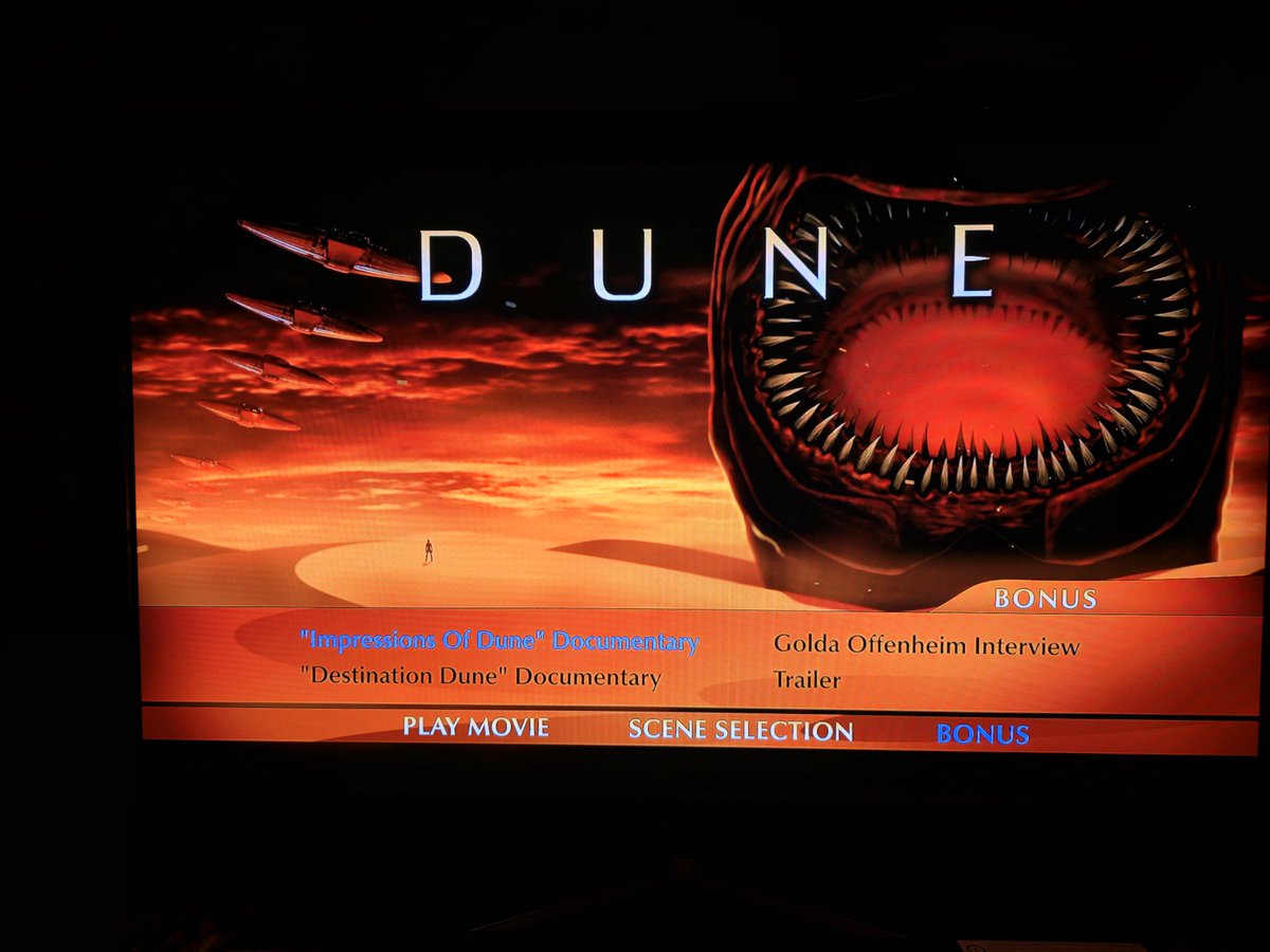 DaszkoSteve's tweet photo. I haven't watched Dune since I saw it at the cinema,  so it's been a long time!  Visually stunning, as only David Lynch can do.  Lots of his trademark camera shots.  Loved it. https://t.co/ZOATJgk3i3