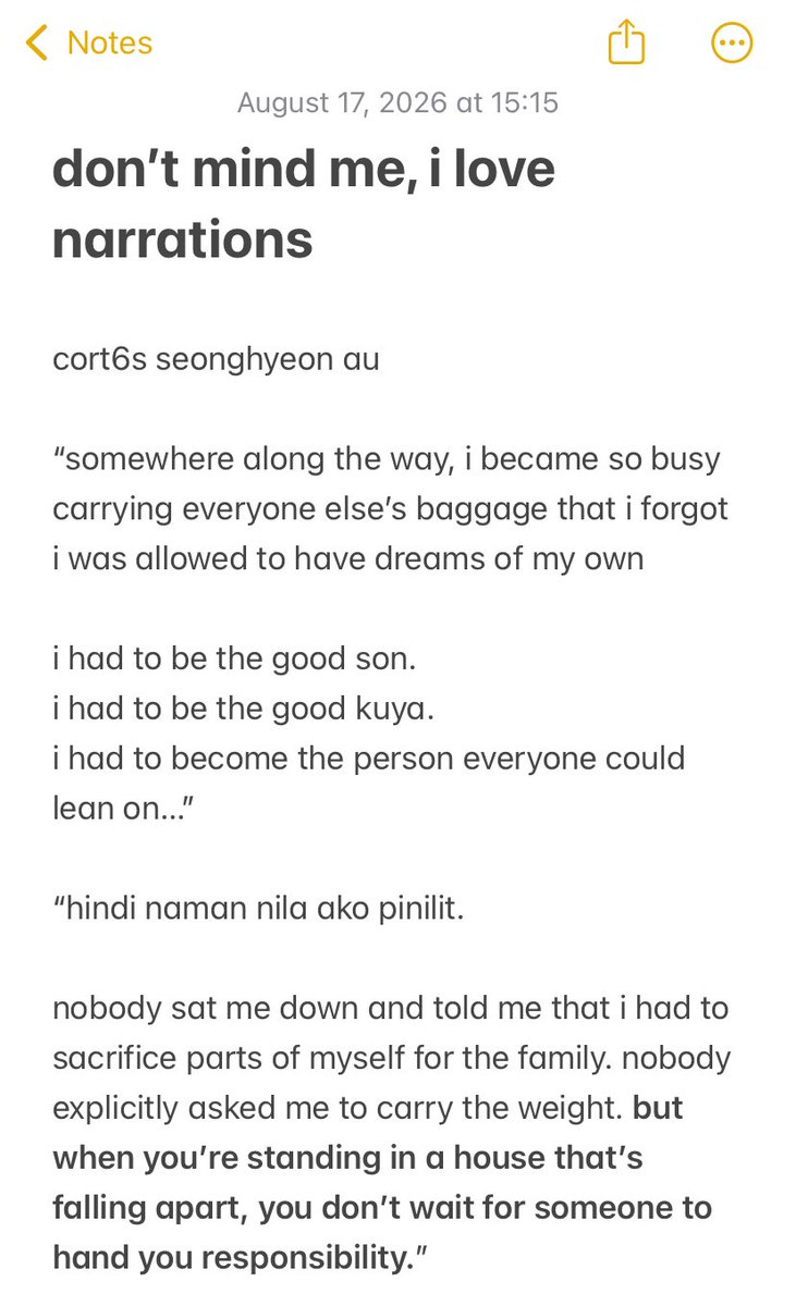 cortisolhya's tweet photo. @cor6ts nasa notes pa fave lines ko kasi mahal kita like THAT 😏

fav character: elijah sean liu https://t.co/Lh4qiWnNfk