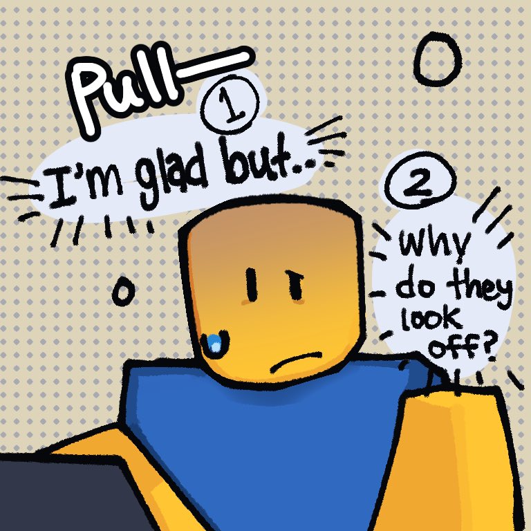 n0tpii's tweet photo. short guestnoob comic in celebration of the guests LOLLLL I think they’re gonna add some metaverse stuff to them 

#guestnoob #guest #noob
#roblox https://t.co/Vr61moNgpt