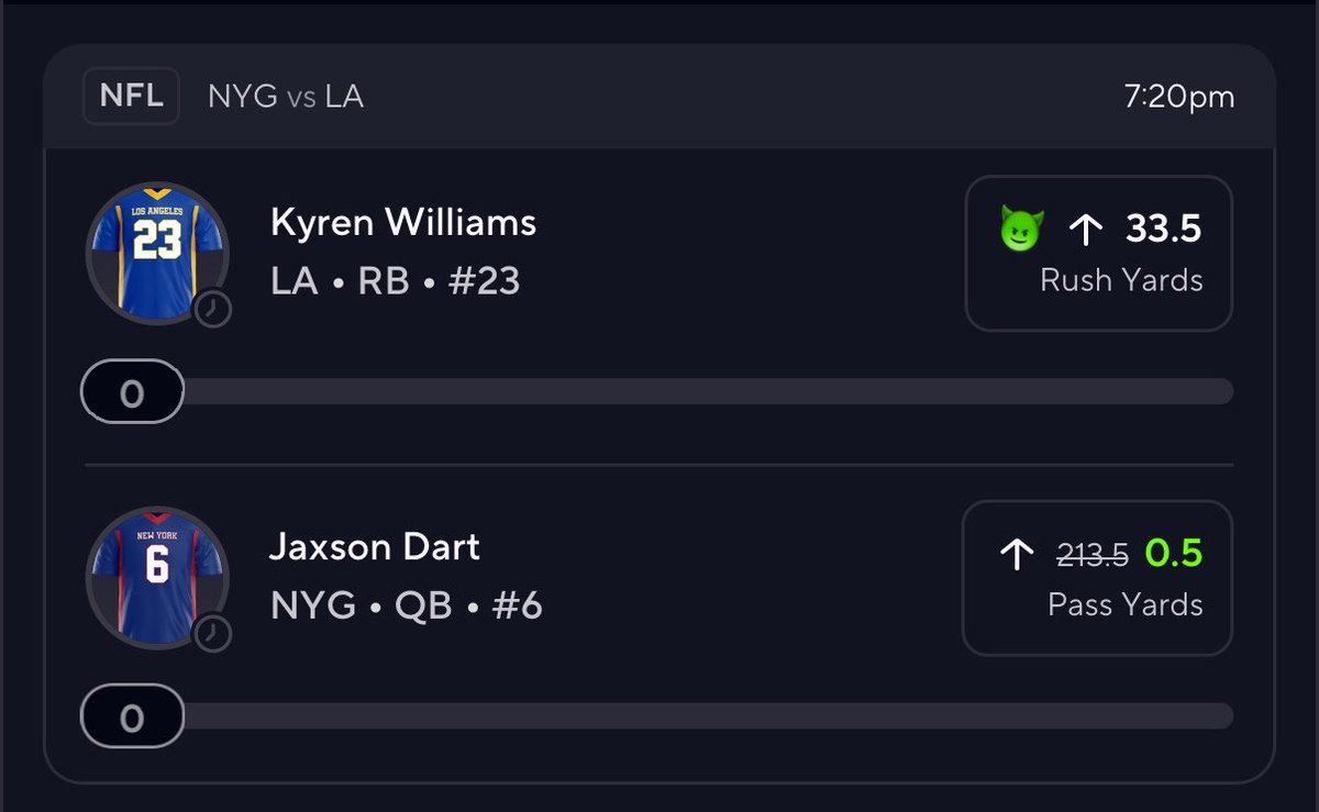 BetsByCris's tweet photo. free square #NFL #PrizePicks #Giants #Rams #Kyren #Dart #Puka 

https://t.co/ikykQLT2bj https://t.co/CINiIrwnMh