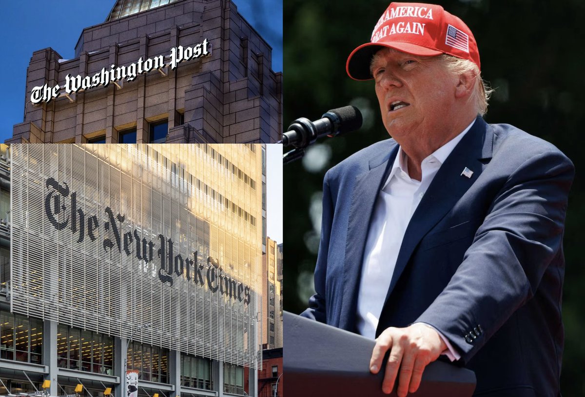 OccupyDemocrats's tweet photo. BREAKING: BRAVO! The New York Times announces it will NOT publish or distribute ANY photos from the White House pool today in protest of Trump's assault on free speech.

This fight has spiraled totally out of control for Donnie...

“The New York Times will not publish or distribute any images taken as part of the White House still photography pool today, in conjunction with the other members of that pool and in a show of support for the news organizations being unfairly targeted by the president’s barring of journalists from the White House," New York Times spokesperson Charlie Stadtlander stated.

"We remain committed to covering the president’s travel to New York City today. Americans deserve a free and independent media covering their government without intimidation, as well as comprehensive coverage of newsworthy events," he added.

The Washington Post released a similar statement—

“The Washington Post will not publish any photographs of today’s presidential events — including Trump’s departure from the White House and his events at the United Nations in New York — until midnight Eastern Time, joining a collective effort with photographers in other newsrooms covering the White House in a show of support of the banned outlets," said Post spokesperson Olivia Petersen.

These new announcements come after major news outlets including CBS News, ABC News, CNN, Fox News, and NBC News suspended press pool coverage of Trump over his decision last Friday to ban CNN, Politico, and MS NOW from the White House over their alleged "fake news" stories. That collective pushback resulted in a particularly embarrassing incident for Trump, because there was no audio for his big White House helipad ribbon cutting ceremony today.

With an even bigger week ahead as the United Nations convene in New York, Trump is going to be feeling the burn from his authoritarian power grab. He's drunk with his own power and in obvious cognitive decline, which is why he thought that he could shred the First Amendment without consequence. Thankfully, the media is fighting back — and winning bigly.

Please ❤️ and share to thank the Times and Post!