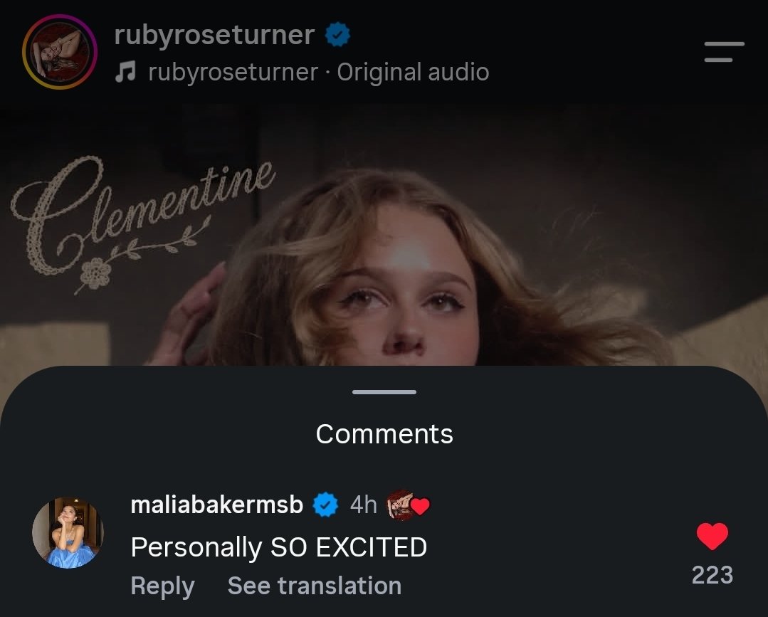 maliabeauregard's tweet photo. what are the odds that ruby let malia listen to her next single and that's why she's personally so excited for the world to hear it 💭 https://t.co/YAx6NQoCvS