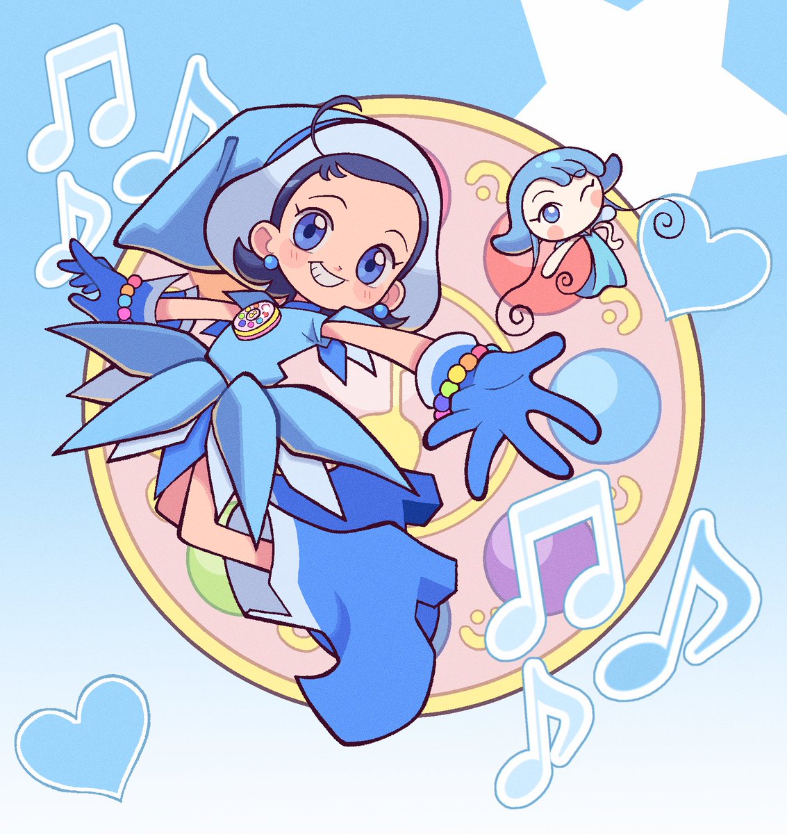 castussan's tweet photo. The best trio 🩷🧡💙

I can't believe it's been over a year since I first drew Doremi! https://t.co/ILaPow9WsM