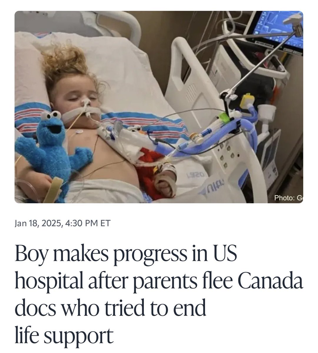 toobaffled's tweet photo. A little boy who was once expected to have his life support withdrawn is still here .. and still making progress. ❤️

Arthur Tétrault suffered a near-drowning accident in Quebec in October 2024 and was transferred to Montreal Children’s Hospital. His parents say doctors gave them an extremely poor prognosis and discussed withdrawing life support and organ donation.

The family ultimately transferred Arthur to the United States for further treatment. Reporting from the time said he was later breathing independently and regaining movement. 

Montreal Children’s Hospital disputes the family’s characterization of what happened, saying treatment decisions followed established protocols and that organ donation discussions occur only when death is considered inevitable and do not influence patient care. 

Arthur’s family has continued seeking treatment and, in a later update, said he was still alive, breathing on his own, interacting more and beginning to say words. 

Whatever view you take of the medical decisions involved, Arthur’s story is a remarkable reminder of why families sometimes seek second opinions when the outlook appears hopeless. 🙏❤️

https://t.co/BSrhVYDylh
