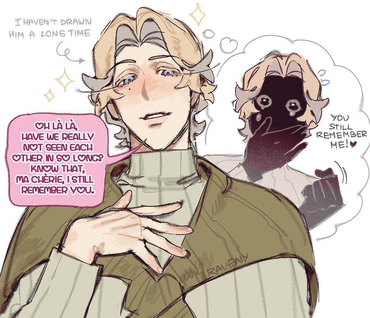 raveny_raven's tweet photo. It's still hard to draw Valentin, but I've already forgotten how funny he is https://t.co/udpNbRYxUL