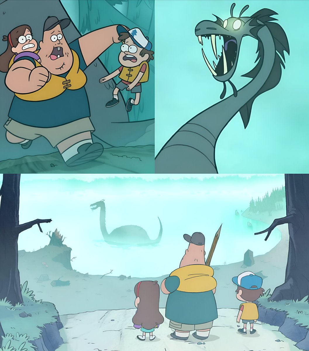 CartoonsOTMoon's tweet photo. En el artbook de Gravity Falls, Alex Hirsch revela que visitó el Lago Ness de joven buscando al monstruo... pero no encontró nada.

Por lo que juró que si se volvía multimillonario, construiría un Nessie robótico para asustar a la población. https://t.co/nCi35VTXjW