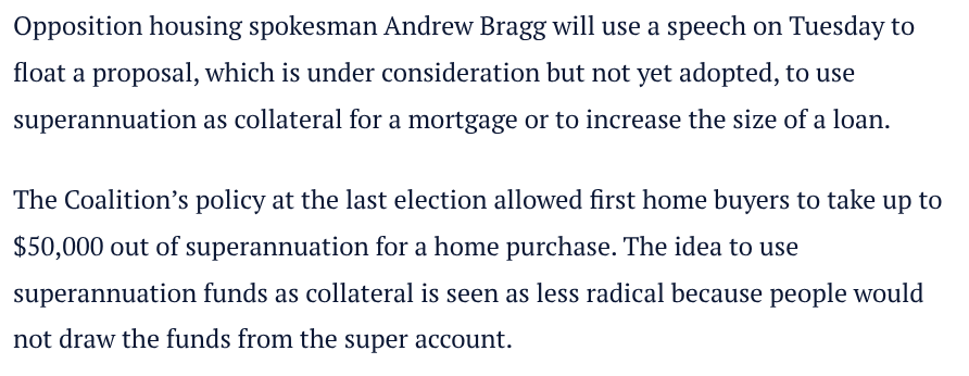 TMFScottP's tweet photo. Seriously?

Is there nothing our pollies don't want to use our Super for?

(Yet another) reminder:

If you let people use Super for housing, it'll just push prices up... not help affordability. This is not hard.

(It's in the words: 'increase the size of a loan'!) https://t.co/e0lrEif3m8