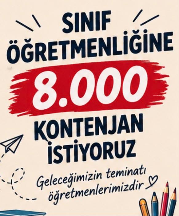 1kayamehtap's tweet photo. Sayın Bakanım ,
Eğitimin omurgası, geleceğin ilk ve en kritik basamağı ilkokul; ilkokulun ruhu ise sınıf öğretmenidir. Ancak bugün Türkiye genelinde 23 bin sınıf öğretmeni açığı gibi devasa bir gerçekle karşı karşıyayız. Gaziantep’te ve yurdun pek çok ilinde minik yavrularımız "öğretmen yok" denilerek kapıdan geri çevriliyor, okul sevinci kursağında bırakılarak evlerine yollanıyor.
Pedagojik formasyondan ve alan yeterliliğinden yoksun, geçici ve niteliksiz ücretli öğretmenlik uygulamaları eğitimin kalitesini doğrudan düşürürken, yamalı bohça mantığı bu ülkenin evlatlarının ilk 4 yılını ziyan etmektedir. Veli sıra bekliyor, çocuk tahtaya hasret, alanına hakim binlerce diplomalı sınıf öğretmeni ise meslek aşkıyla göreve hazırken bu çıkmazın bitmesini bekliyor.
İlkokul bir ülkenin temeli ve medeniyet inşasıdır. İlk çizgiyi çizen, harfi öğreten bu onurlu meslek geçici tedbirlere mahkum edilemez.
Zatıalinizden ve yetkili makamlardan istirhamımızdır:
🔹 23 bin sınıf öğretmeni açığı kadrolu ve adil alımlarla derhal kapatılsın,
🔹 Ücretli/geçici görevlendirme sarmalına son verilsin,
🔹 Geleceğimiz olan yavrularımız hak ettikleri nitelikli ve kadrolu öğretmenlerine kavuşsun!
Saygılarımızla.
#UcretliDegilSinifOgretmeniAta