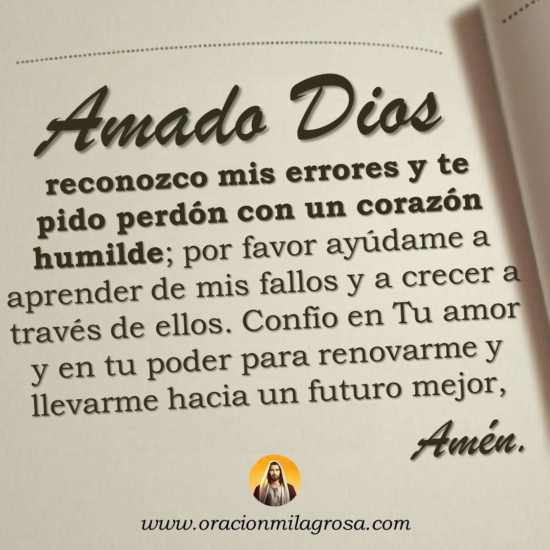oracion_milagro's tweet photo. ORACIÓN PARA SUPERAR TUS ERRORES Y SALIR ADELANTE: Haz esta oración para pedirle a DIOS que te dé su abrazo y que te ayude a ponerte en pie, dejar atrás los errores del pasado y renacer en éxito, bendición, prosperidad y bonanza.

Haz esta oración en: https://t.co/MKXLuWR7c2 ✨