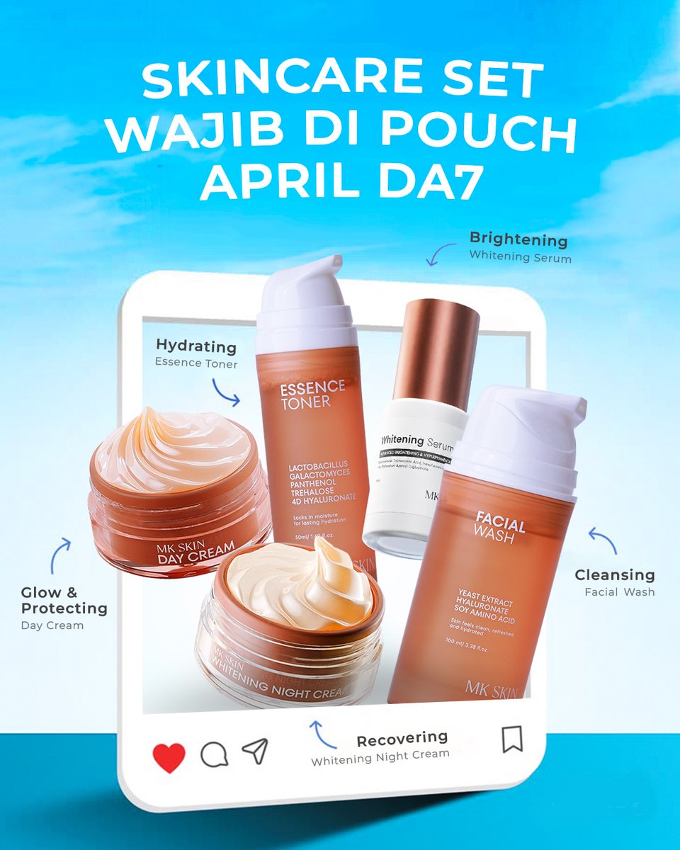 WondaGleitr5dk's tweet photo. Essential skincare products in Aping’s pouch for healthy, glowing skin. Morning routine
1. Cleanse: Facial wash
2. Hydrate: Essence toner
3. Glow and protect: Day cream

Night routine
1. Cleanse: Facial wash
2. Hydrate: Essence toner
3. Brighten: https://t.co/q9ytTvufNj