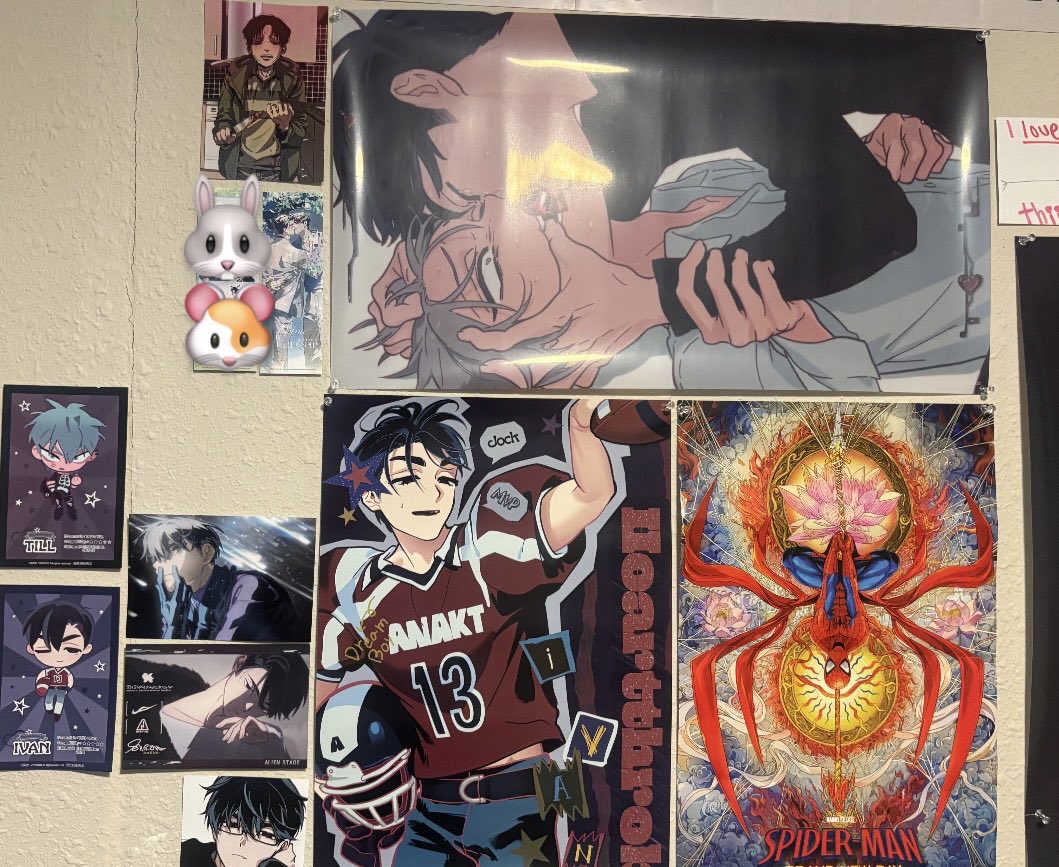 icantfindaiden's tweet photo. decorating my wall started off with the yaoi pics https://t.co/NByVcMwLzK