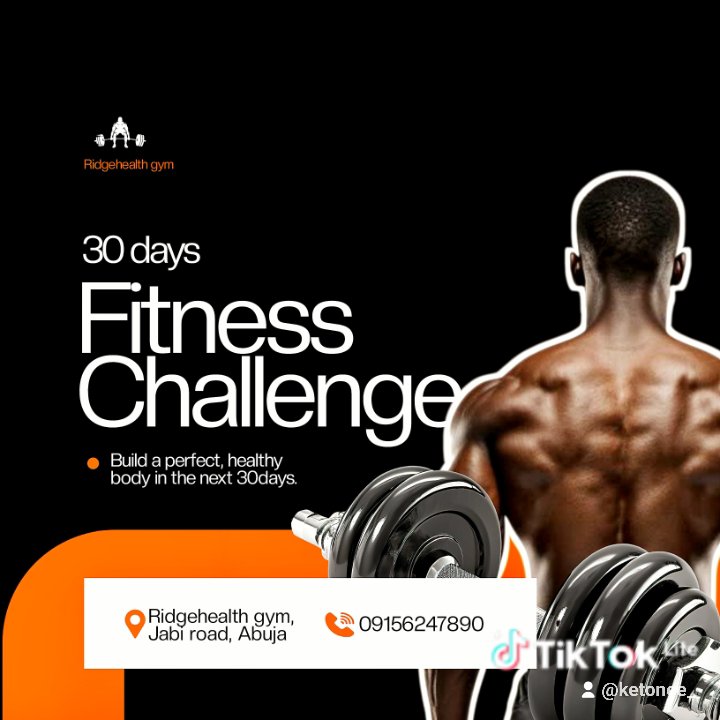 tokiloba's tweet photo. Day 13 of designing everyday 💪

Today's challenge was to create a fitness challenge flyer for a fictional gym "Ridgehealth gym".

13 days down, many more to go!💪🙏

#graphicdesign #graphicdesigner #gym #designchallenge #flyerdesign https://t.co/1qFcRNV9RA