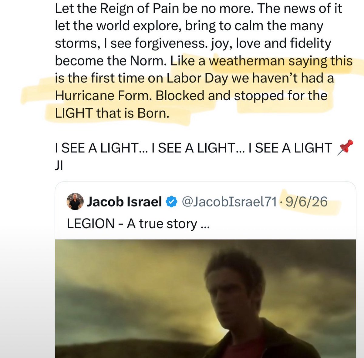 JacobIsrael71's tweet photo. TEST Complete : The Power of the SWORD / WORDS …. First time in 112 years …  you’ll never know until you try … see a better story for yourself and for the world. Abraham believed and it was counted him as righteousness … have faith https://t.co/BX98Vt5YQL