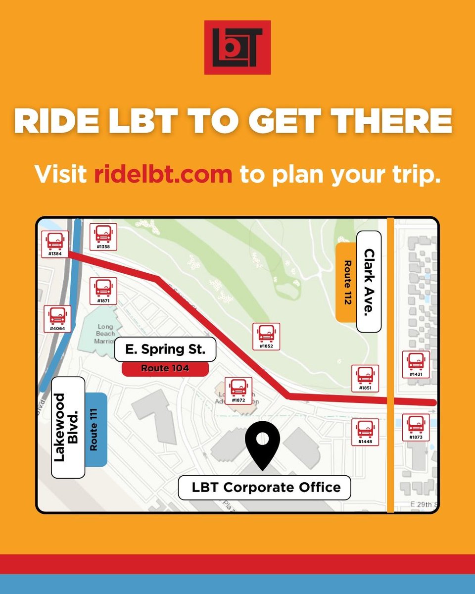 lbtransit's tweet photo. LBT’s next Board of Directors meeting will take place:⁠ ⁠ ⁠

📆 Thursday, Sept. 24, 2026⁠

⏰ 3:30 p.m.⁠ ⁠

📍 LBT Corporate Office, Board Chamber, 4801 Airport Plaza Dr., Long Beach, CA 90815. Parking structure at 5000 Airport Plaza Dr.⁠ https://t.co/B1sJdYYllh