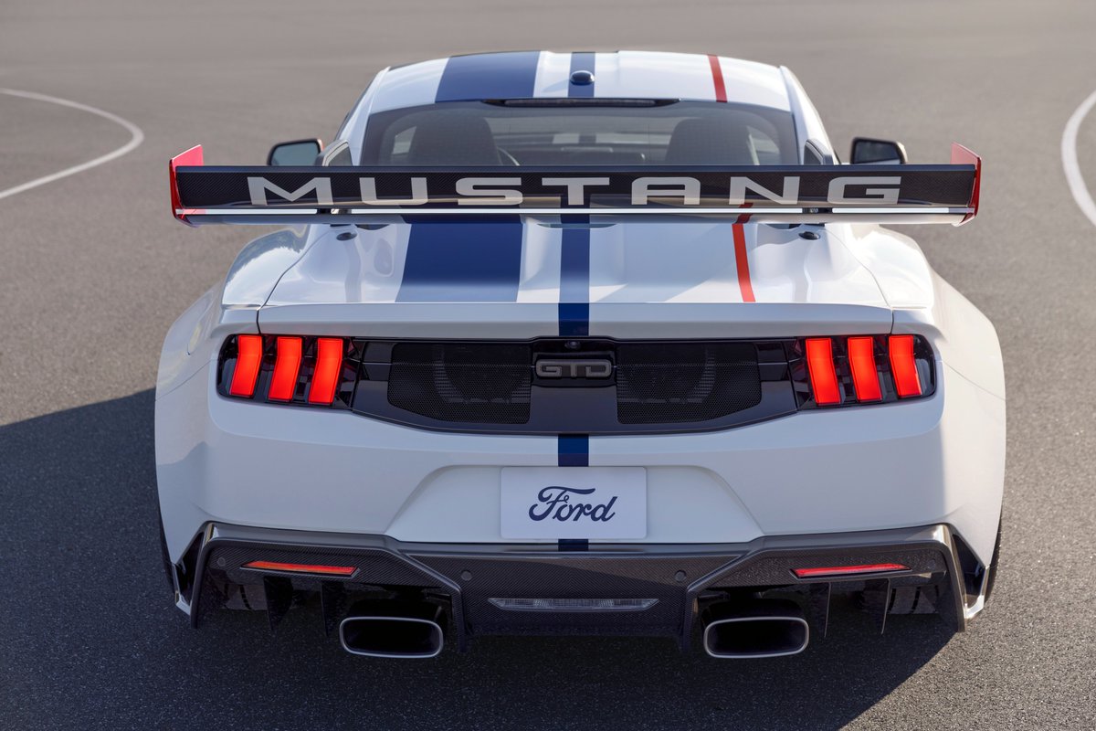 jimfarley98's tweet photo. For our latest @FordMustang GTD, we’re honoring American race car driver Craig Breedlove, who in 1965 smashed the 600mph land speed barrier…rocketing across Utah's Bonneville Salt Flats in his turbo-jet powered Spirit of America. Craig paired American ingenuity with pure courage and grit to become the first person in history to reach 500mph and 600mph. Our new Mustang GTD Spirit of America features a special livery, inspired by Craig’s iconic vehicle. This is just one of the exciting updates coming to Mustang GTD in 2027. We can't let our competition have all the fun!