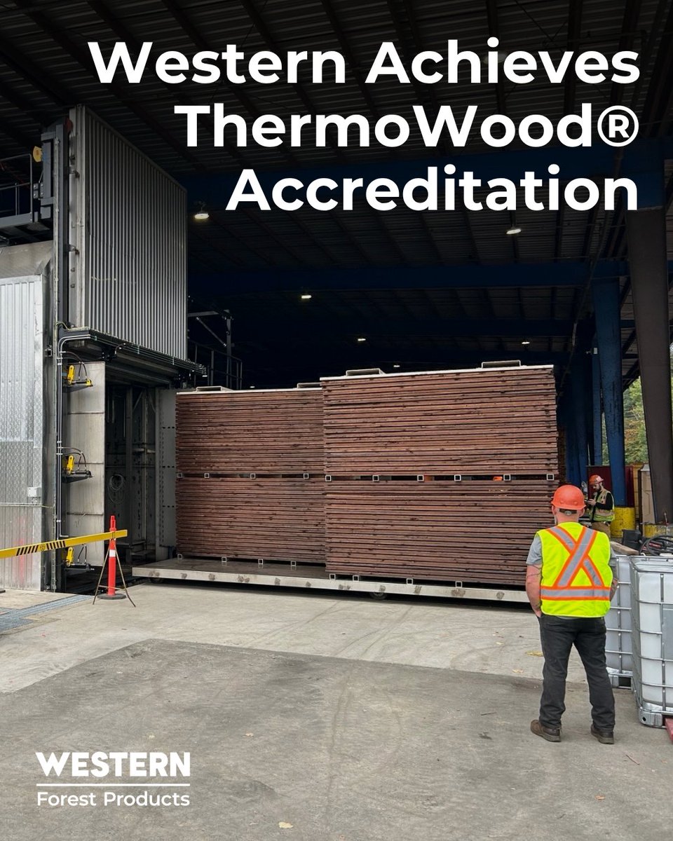 WFPCompany's tweet photo. We are excited to share that Western is a member of the International ThermoWood Association (ITWA).

This recognition gives architects, designers and customers confidence in standardized production, consistent quality and internationally accredited process standards.

To learn more about Western’s ThermoWood®, please visit our website: https://t.co/k7ApnoDGGp