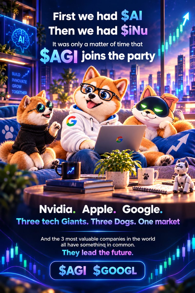 PicKedii's tweet photo. $AGI isn’t joining the AI narrative.

$AGI IS THE NEXT AI NARRATIVE. 🤖 https://t.co/qYEetjTwR4