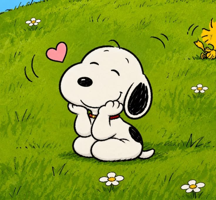 snoopyhero53's tweet photo. Snoopy in love. 🥰🌸 https://t.co/WZppM0JBJO