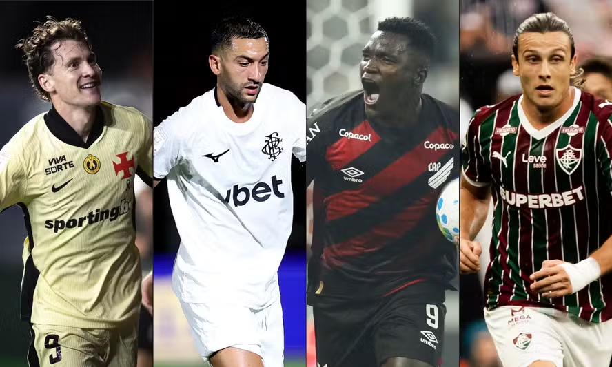 futtmais's tweet photo. Clubes com mais jogadores estrangeiros no Brasileirão: 

Botafogo: 12 (Christian Loor, Ferraresi, Monzón, Hernández, Mateo Ponte, Andrade, Medina, Barrera, Montoro, Ziyech, Villalba, Kadir)

Vasco: 12 (Cuesta, Saldivia, Puma Rodríguez, Sosa, Lescano, Rojas, Andrés Gómez, Nuno Moreira, Colidio, Spinelli, Marino Hinestroza, Loide Augusto);

Athletico-PR: 11 (Terán, Aguirre, Esquivel, Benavídez, Portilla, García, Zapelli, Mendoza, Vargas, Viveros, Rivaldo);

Fluminense: 11 (Freytes, Millán, Savarino, Terans, Acosta, Soteldo, Matheus Reis, Canobbio, Serna, Castillo, Cano)

Flamengo: 10 (Rossi, Varela, Pulgar, De la Cruz, Saúl, Arrascaeta, Carrascal, Plata, Valencia, Joaquin);

Grêmio: 10 (Balbuena, Noriega, Villasanti, Krovinovic, Nardoni, Amuzu, Jovane Cabral, Enamorado, Pavón, Braithwaite);

Internacional: 10 (Rochet, Maripán, Félix Torres, Mercado, Bernabei, Aguirre, Villagra, Benjamin, Carbonero, Sanabria);

Atlético-MG: 9 (Preciado, Castaño, Pérez, Alan Franco, Mamady Cissé, Cuello, Alan Minda, Cassiera, Borbas);

Bahia: 9 (Herrera, Mingo, Moreno, Gómez, Acevedo, Sanabria, Olivera, Araújo, Veliz);

Cruzeiro: 9 (Villalba, Rojas, Romero, Peralta, Sinisterra, Arroyo, Lucho, Villareal, Viña);

Bragantino: 7 (Guzmán, Sant'anna, Hurtado, Sosa, Mosquera, Herrera, Isidro Pitta);

Corinthians: 7 (Angileri, Milans, Carrillo, Garro, Lingard, Labyad, Depay);

Palmeiras: 7 (Alexander Barboza, Gustavo Gómez, Piquerez, Emiliano Martínez, Jhon Arias, Sosa, Flaco López);

Santos: 7 (Duarte, Escobar, Oliva, Miguelito, Barreal, Caballero, Rollheiser);

São Paulo: 7 (Domingos Duarte, Arboleda, Enzo Diaz, Buta, Cédric, Bobadilla, Calleri);

Vitória: 6 (Brítez, Ismael, Pochettino, Martínez, Tarzia, Laquintana);

Chapecoense: 5 (Miguel Carvalho, Borrero, Ramírez, Rossi, Bolasie)

Remo: 5 (Tchamba, Tassano, Picco, Catarozzi, Galeano)

Coritiba: 4 (Gómez, Josué, Lavega, Ocampo)

Mirassol: 0

🗞️ @JornalOGlobo 
📸 Matheus Lima/Vasco, Vitor Silva/Botafogo, Luis Miguel Ferreira/Athletico e Marina Garcia/Fluminense