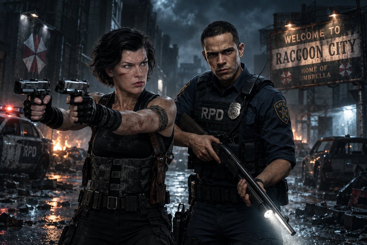 NeoRocha's tweet photo. Na minha cabeça, eu fiz uma pequena participação no Capitulo Final kkkk. Sempre soube, que Milla Jovovich venceu! Sem mais! #ResidentEvil https://t.co/l8IpqhBbw5