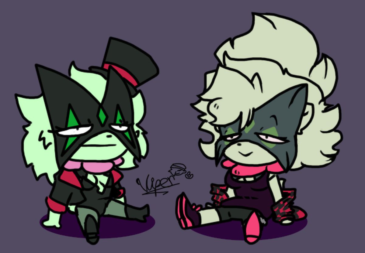 Kat_Lobezno's tweet photo. my own #meowsymonday art :D, she does a small magic trick and I also drew Meosy hanging out with my own Meowscarada oc Mia, look at 'em the 2 goobers lol #pokemon #meowscarada #art https://t.co/CJgTTFNKKn