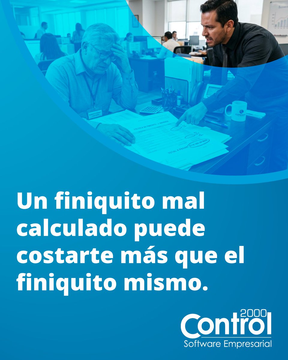 Control2000's tweet photo. Evita errores costosos en tus finiquitos.😱
→ Agenda una demo
https://t.co/vPhDy3O49I ✅

#NóminaC2K #CFDINómina #Control2000 https://t.co/HbaB0hcBIH