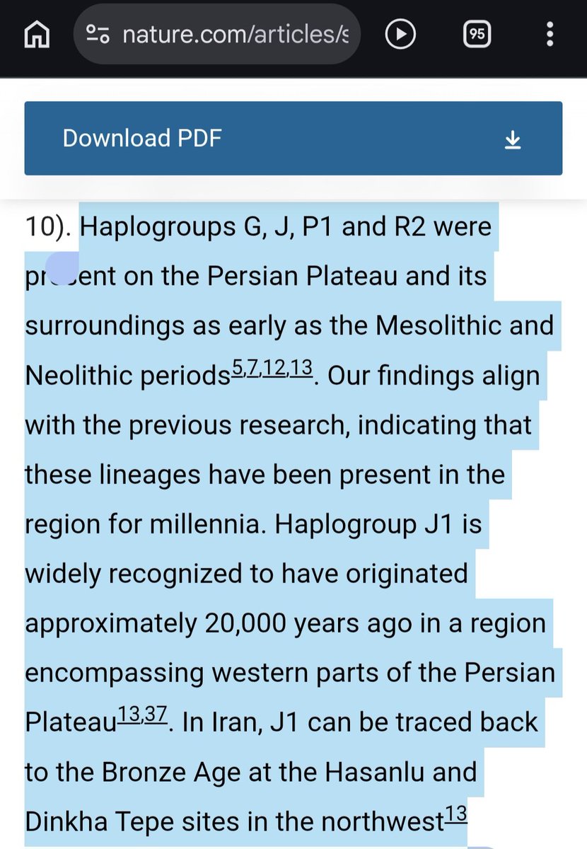 Shelly20262's tweet photo. @bilz_27 @GY164948 @KurdiCompendium @kurdish_sense1 Here is the literal peer-reviewed data straight from Nature. 

The study explicitly states that haplogroups like G and J1 have been present in the region for millennia, with J1 originating 20,000 years ago and tracing directly through the ancient Hasanlu skeletons. https://t.co/IjdzBRScjy