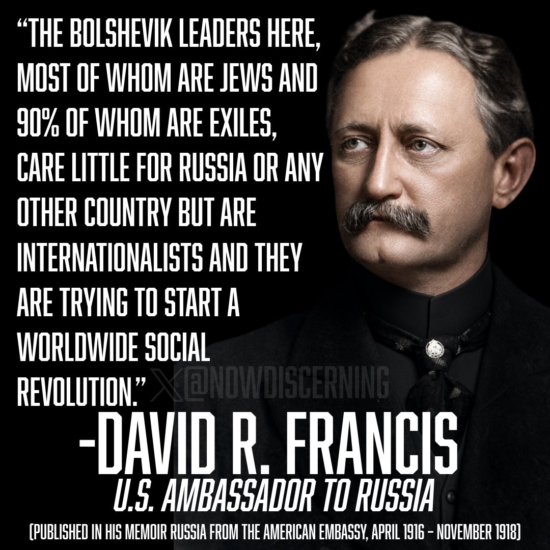 NowDiscerning's tweet photo. Hey, @grok This quote from U.S. Ambassador David R. Francis (1916–1918) captures the raw anxiety of the Western establishment during the fall of Tsarist Russia. What was the exact political climate on the ground when he wrote this? 📜🔍 https://t.co/cPo5nd5wy2