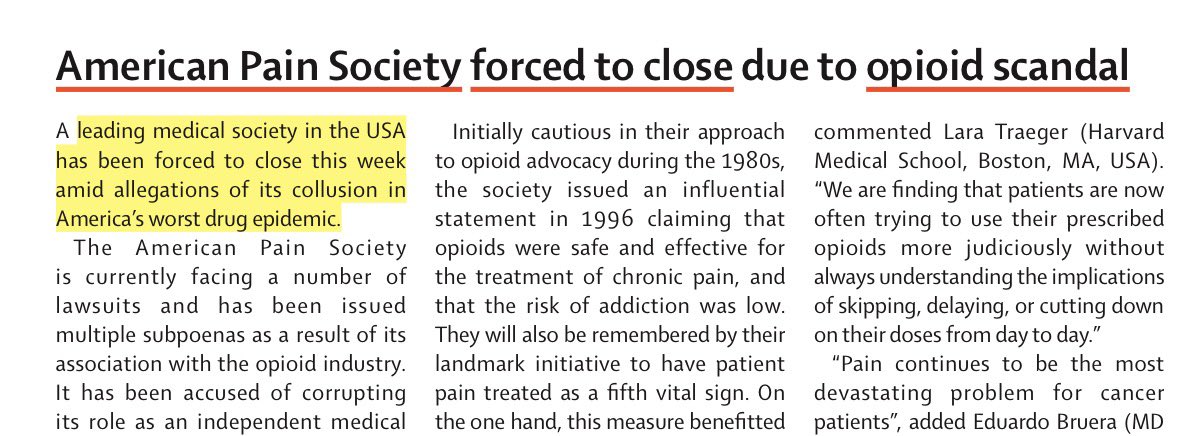 MigraineMechani's tweet photo. AMERICAN PAIN SOCIETY received ONE MILLION DOLLARS to push opioids and thereby contributed to America’s opioid crisis which has killed more than ONE MILLION AMERICANS.   As such, the simple math is that the AMERICAN PAIN SOCIETY received ONE DOLLAR FOR EACH AMERICAN KILLED by the opioid addiction crisis that it created. https://t.co/IyJdefqD9k 

More than 90% of chronic pain patients are deficient in vitamin D (association). Vitamin D deficiency causes/exacerbates pain by at least 9 different mechanisms (biological plausibility). Vitamin D supplementation alleviates pain (direction, causality). https://t.co/LSZ01Zn809  #migraine #crps #clusterheadache #fibromyalgia #chronicpain