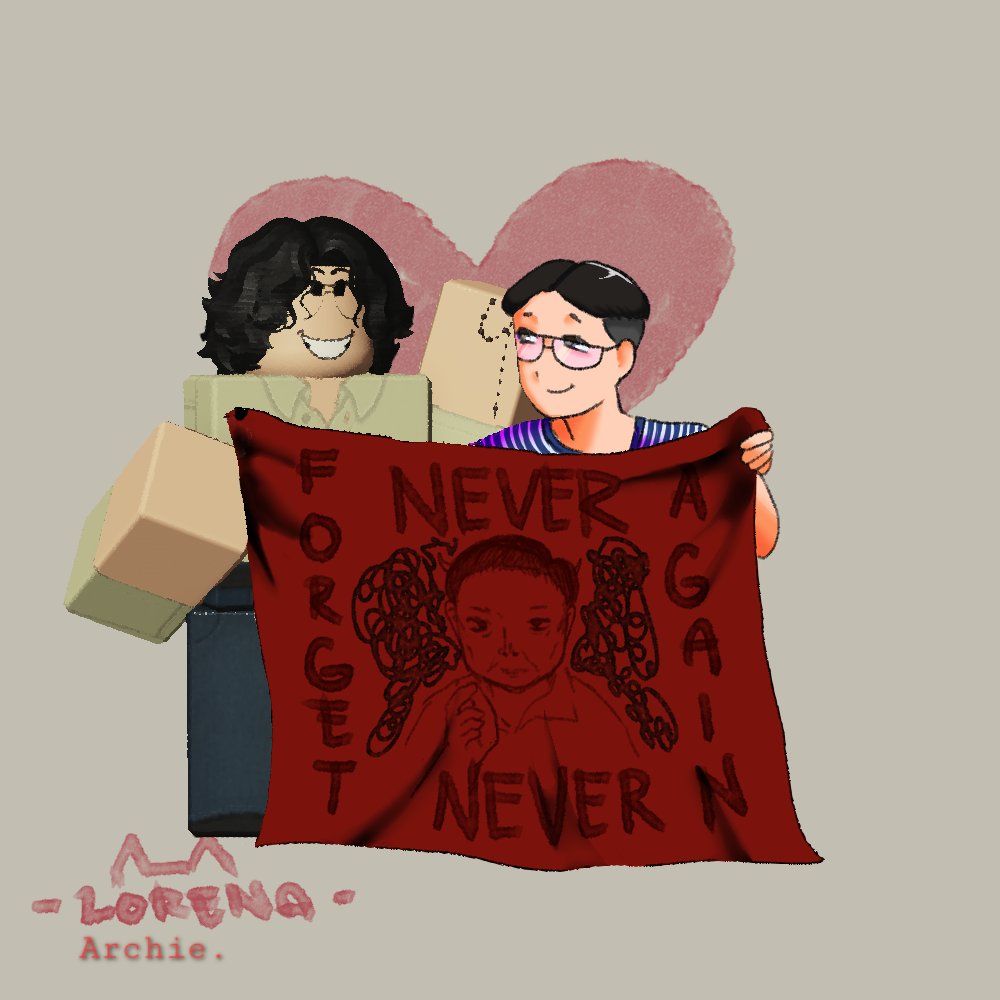 Tomas_Lorena8's tweet photo. Sad we didn't made it there I have a midterm exammnn!!!
but here,,
Art Collab with @gabriel_to69223
#NeverAgainNeverForget #art https://t.co/Q9OiU2xYrG