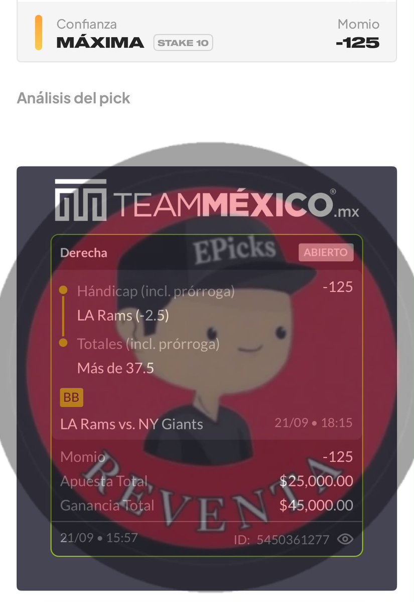 EpicksReventa's tweet photo. ‼️FreEpick Cracks 🔥‼️

🧛 ILUMINATI
🔷 STAKE 10

BUSCAMOS CONTINUAR LA RACHA DE VERDAZOS🤑, VAMOS🤞🏻

📲ÚNETE POR AQUÍ CRACK, COMPARTO MÁS PICKS EXCLUSIVOS 🔝
➡️ https://t.co/jKur28nhb1

Jugamos en grande 🔝🔥 https://t.co/WpLV74XMzO
