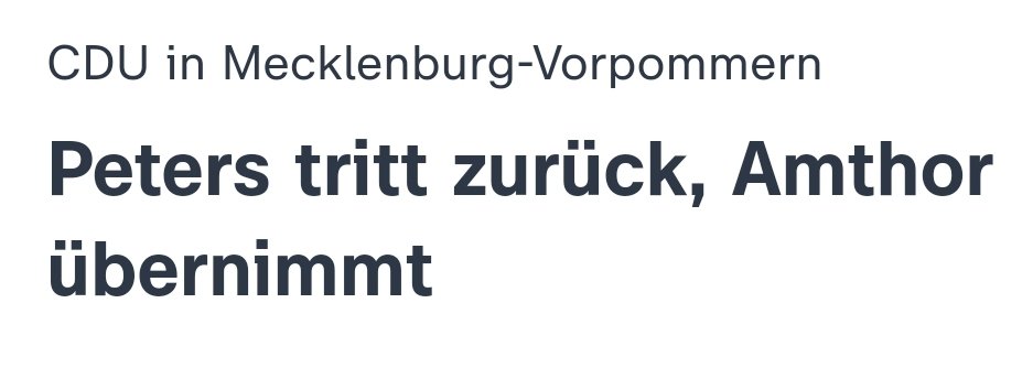 watch_union's tweet photo. Während es in Berlin "weiter so" heißt, zieht #Peters Konsequenzen, nachdem die #CDU in MeckPom aus dem Landtag flog.
Dass #Amthor in der Position ist den Vorsitz zu übernehmen, hat er ausschließlich der @heuteshow und deren krankhaften Fixierung auf ihn zu verdanken.
/PM https://t.co/KHiOmGcKUJ