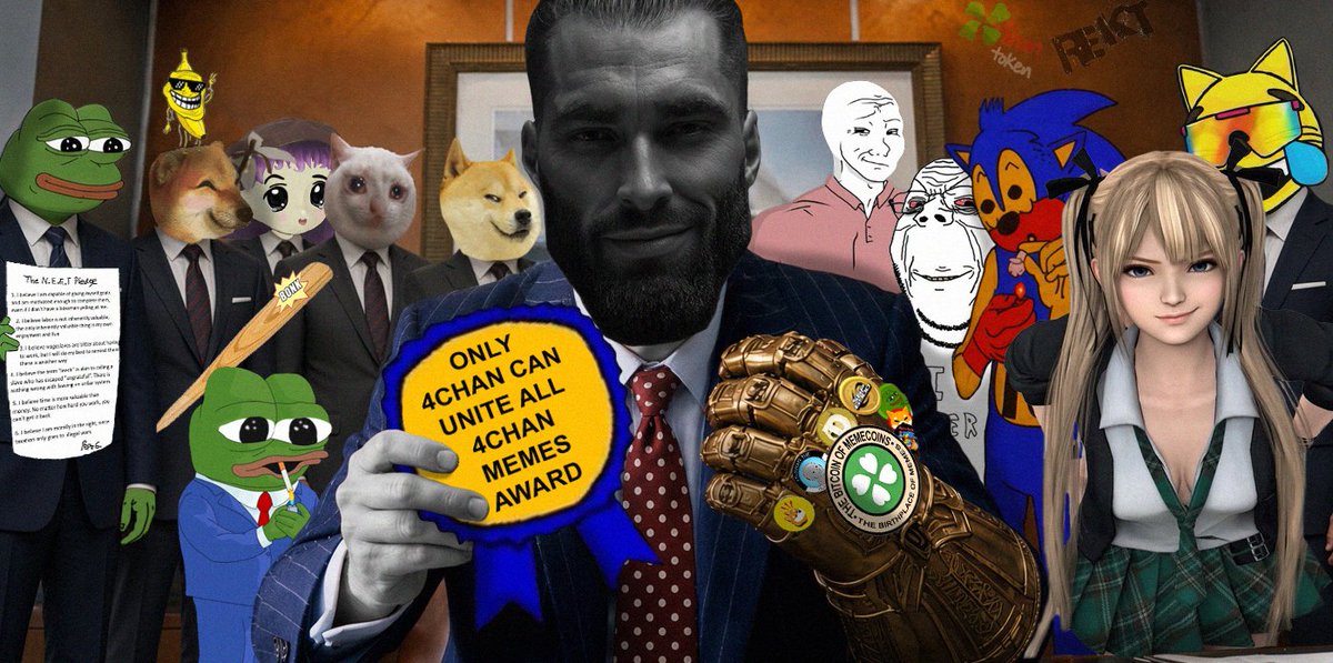 chadchannington's tweet photo. feels good man holding the most memeable memecoin that can ever exist @4chantokenio 

perks only 4chan can unite all 4chan memes ie $pepe $npc $shib $mog $neiro $cashcat $wojak $troll $neet $bitcoin $apu $spx / #spx6900 +1000s of morme memes

$eth powered by 4chan literally https://t.co/t4bqX2q0yr