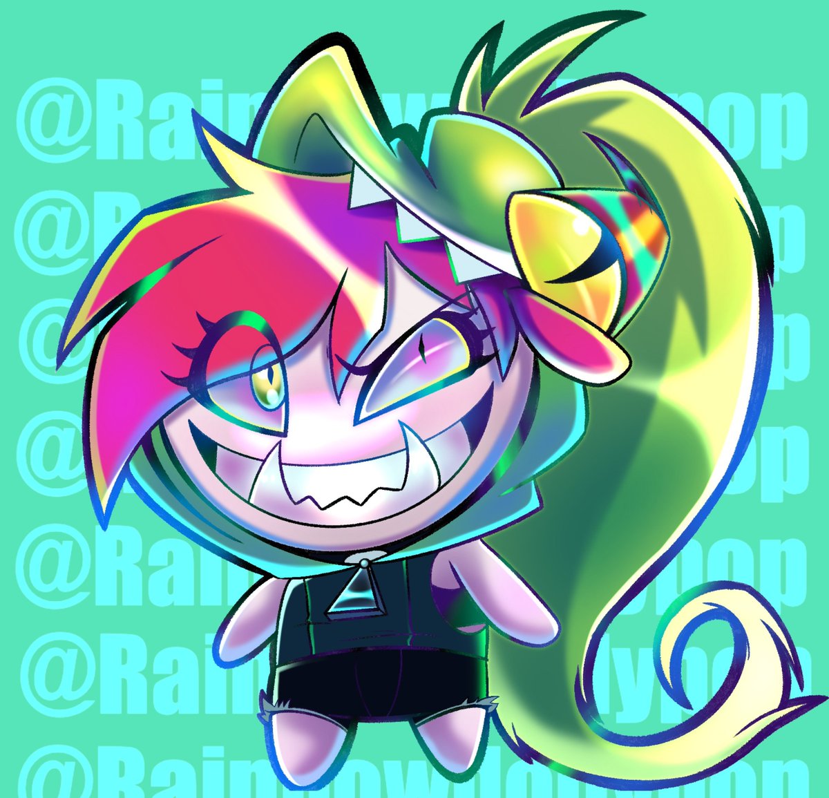 Rainbowdollypop's tweet photo. Dem Funky Punky. 

#funkypunky #dementia #villainous https://t.co/w0vmYIfiu7