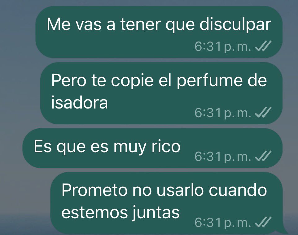 lilunoexiste's tweet photo. Yo no soy de copiarle perfumes a mis amigas pero ella vive en Rosario y yo en CABA así que me parece que no cuenta. Nix de Isadora, sale 21 pesimios y el otro día lo usó en casa y me quedó el olor TODO EL DÍA. Perdón amiga, pero esto es información de interés público. https://t.co/pXHNotODbP