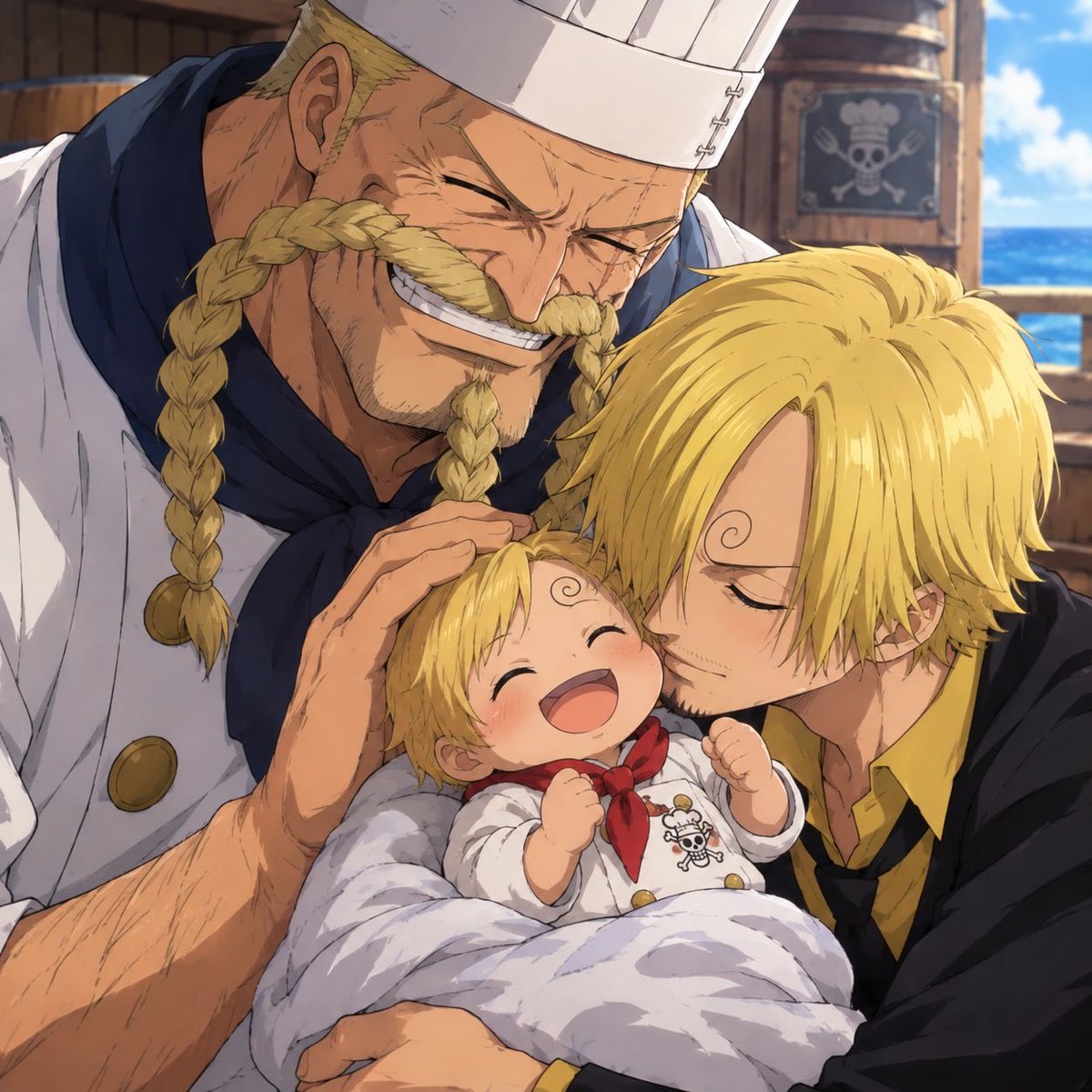 SakuraB48's tweet photo. Buenas noche voy dormir mi familia mi hijo Sanji y con mi nieta @sauchiuhu23  @martaB48 https://t.co/iqNAQb0jy8
