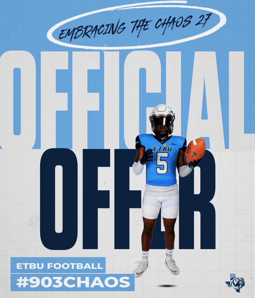AdrianJr_2027's tweet photo. AGTG! BLESSED TO RECEIVE MY FIRST FOOTBALL OFFER FROM EAST TEXAS BAPTIST UNIVERSITY! @KobeChambers182 @CalvaryRecruits @CoachMarvUFL @Demarlon181 @JasonDuhe @318Sports @RecruitLouisian @PrepRedzoneLA @Youngbullz22 @marquiseperry5 @EPS_Scout1 https://t.co/ZrMuwTRjDA