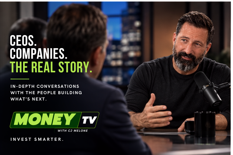 MoneyTVpod's tweet photo. CEOs. Companies. Markets. The real story. MoneyTV takes you beyond the headlines with conversations that help investors see the bigger picture. 🎙️ New episodes every Wednesday on your favorite podcast platform. #MoneyTV #Investing https://t.co/xfWcbURpBp