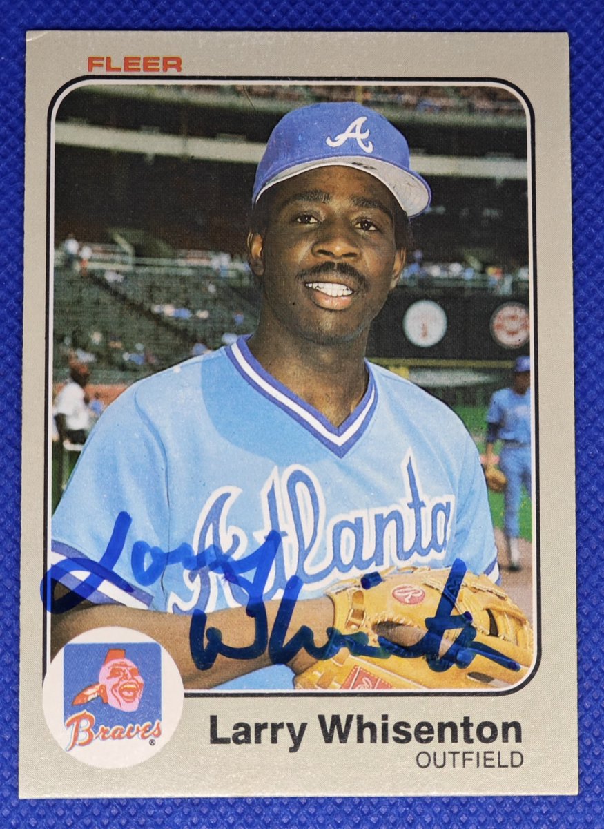 Gampagnolo's tweet photo. Today's TTM success: Larry Whisenton on a 1983 Fleer. 21 days. 
#TTM #TTMBASEBALL #baseballautographs #ttmsuccess #baseballcards https://t.co/fArcTD2nk0