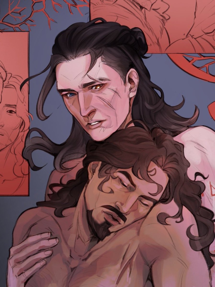 silver_sterner's tweet photo. Still wip posting this coen &amp; marat illustration bc it's taking me too long to finish https://t.co/iZOs1rF4Ga