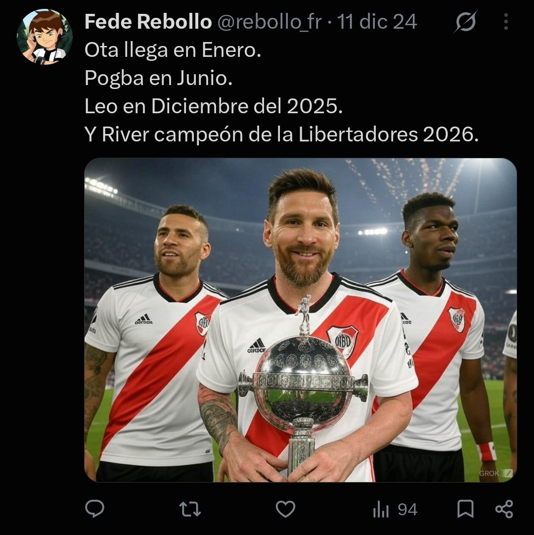 rebollo_fr's tweet photo. Ni la jugamos este año. Jamás imaginaría el presente de River lpm me quiero batar https://t.co/8whuNyT0Qk