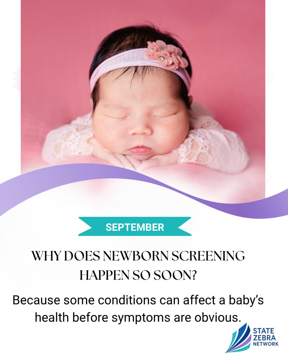 WiRareAlliance's tweet photo. A baby can look perfectly healthy and still have a serious condition. Newborn screening looks for concerns before symptoms appear. #NewbornScreening #EarlyDetection #statezebranetwork https://t.co/wGVTDdmrMh