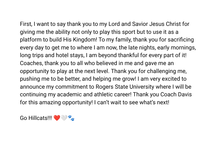 JaylaAlbert25's tweet photo. I am beyond grateful to announce that I am 100% COMMITTED to RSU!!!! I am so excited for this next chapter and can't wait to see what it will bring! Thank you Jesus for this opportunity! Go Hillcats!🐾
@Coach_HD @FleyvaLeyva @MelodyStewart30 @CoachJThompson0 @rsuwbb @LCSTulsa_GBB https://t.co/JmYTTxr3Vk