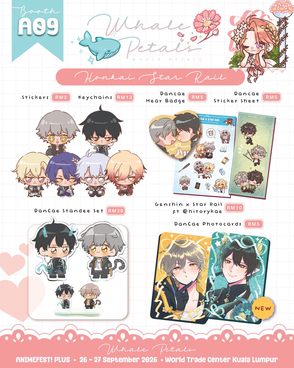 miixiu's tweet photo. 🌸 Share Appreciated! 🌸 [1/3]

We will be here at Animefest plus 2026 🌸

🐋 Booth A09
🐋 World Trade Center Kuala Lumpur, Level 3
🐋 26 - 27 September 2026

PO is open until this Friday, dm me to PO~ ✨
See you guys this weekend!!
#animefestplus #animefestpluscatalogue https://t.co/WJDU8476A0